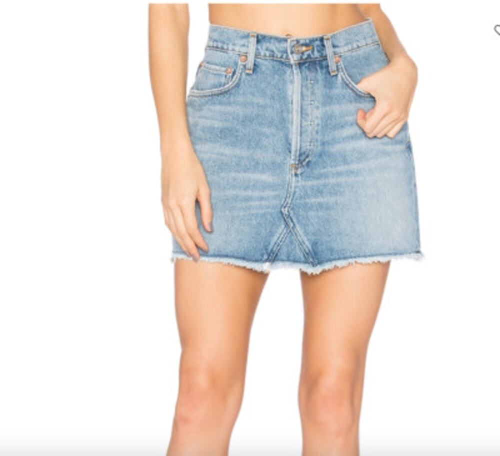 Agolde Quinn High Rise Denim mini Skirt size 28